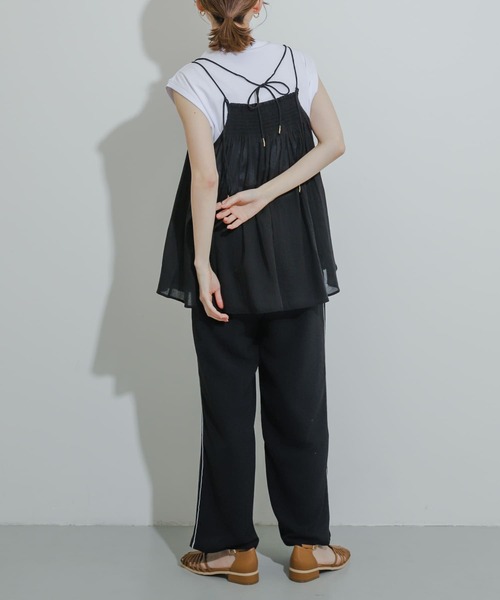 SENSE OF PLACE by URBAN RESEARCH（センスオブプレイスバイアーバンリサーチ）の「インドシャーリングキャミトップ（キャミソール・レディース・ブラック/グリーン/イエロー・ONE）」の19枚目の写真