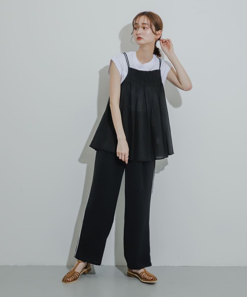 SENSE OF PLACE by URBAN RESEARCH（センスオブプレイスバイアーバンリサーチ）の「インドシャーリングキャミトップ（キャミソール・レディース・ブラック/グリーン/イエロー・ONE）」の20枚目の写真