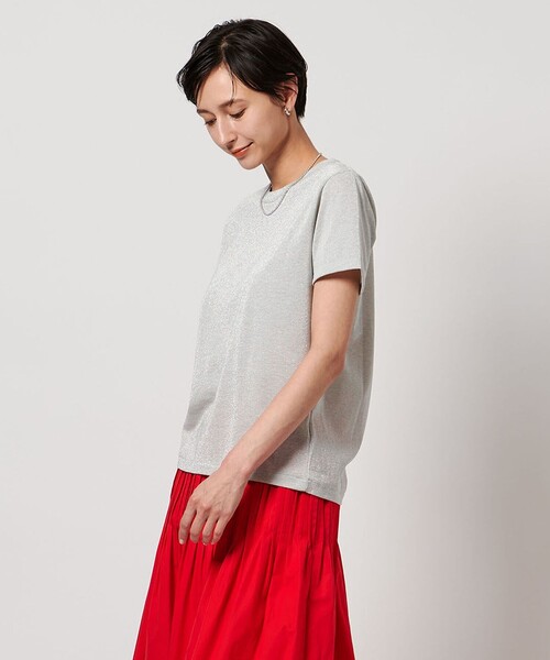 UNITED ARROWS（ユナイテッドアローズ）の「ラメ Tシャツ（Tシャツ/カットソー・レディース・ゴールド/シルバー/ダークグレー/ナチュラル/ブラック・FREE）」の12枚目の写真