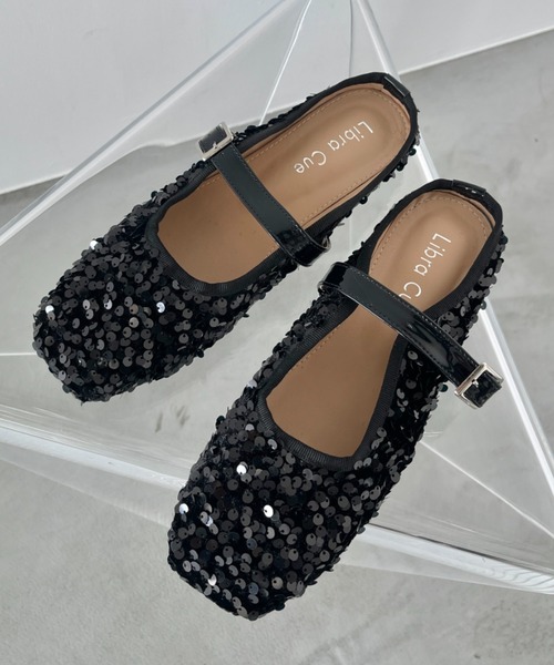 Libra Cue（リブラ キュー）の「スパンコールスリッポン（スリッポン・レディース・シルバー/ブラック・MEDIUM/LARGE）」の3枚目の写真