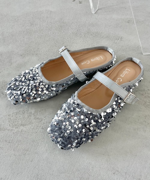 Libra Cue（リブラ キュー）の「スパンコールスリッポン（スリッポン・レディース・シルバー/ブラック・MEDIUM/LARGE）」の7枚目の写真