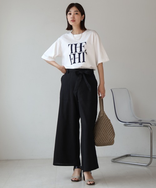 Bou Jeloud(ブージュルード)の「フロッキーロゴTシャツ(Tシャツ/カットソー・レディース・オフホワイト/ブラック/イエロー/オレンジ・FREE)」の22枚目の写真