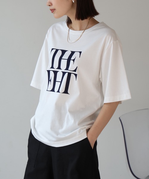 Bou Jeloud(ブージュルード)の「フロッキーロゴTシャツ(Tシャツ/カットソー・レディース・オフホワイト/ブラック/イエロー/オレンジ・FREE)」の21枚目の写真
