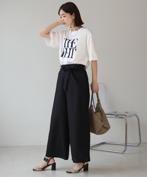 Bou Jeloud(ブージュルード)の「フロッキーロゴTシャツ(Tシャツ/カットソー・レディース・オフホワイト/ブラック/イエロー/オレンジ・FREE)」の20枚目の写真