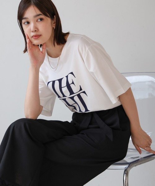 Bou Jeloud(ブージュルード)の「フロッキーロゴTシャツ(Tシャツ/カットソー・レディース・オフホワイト/ブラック/イエロー/オレンジ・FREE)」の19枚目の写真
