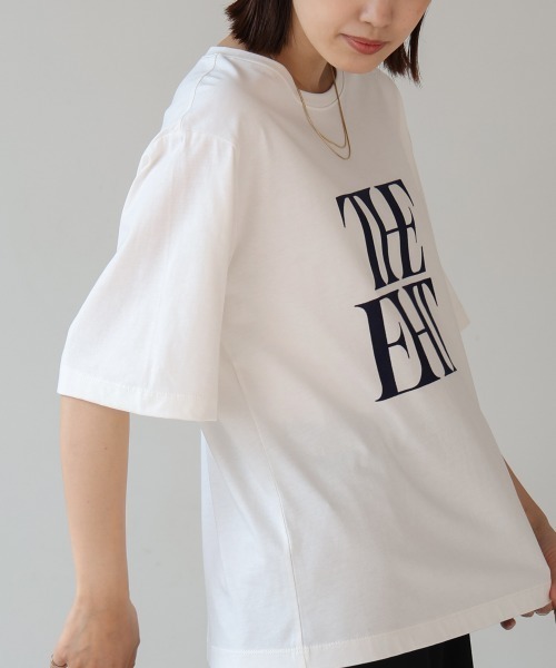 Bou Jeloud(ブージュルード)の「フロッキーロゴTシャツ(Tシャツ/カットソー・レディース・オフホワイト/ブラック/イエロー/オレンジ・FREE)」の18枚目の写真
