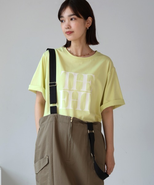 Bou Jeloud(ブージュルード)の「フロッキーロゴTシャツ(Tシャツ/カットソー・レディース・オフホワイト/ブラック/イエロー/オレンジ・FREE)」の13枚目の写真