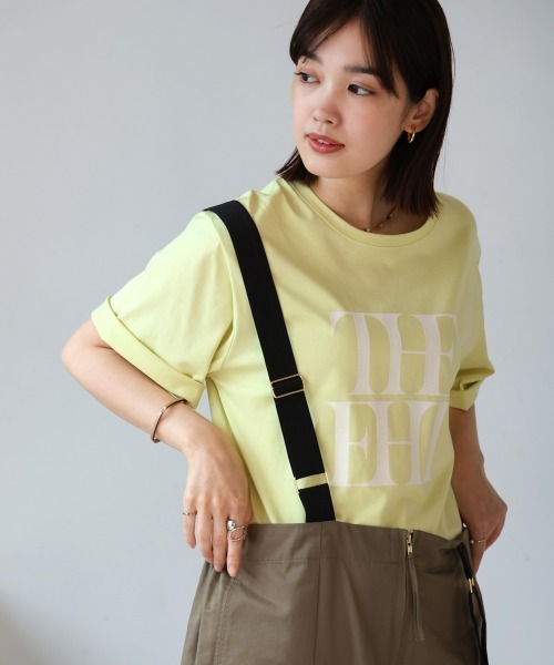Bou Jeloud(ブージュルード)の「フロッキーロゴTシャツ(Tシャツ/カットソー・レディース・オフホワイト/ブラック/イエロー/オレンジ・FREE)」の11枚目の写真