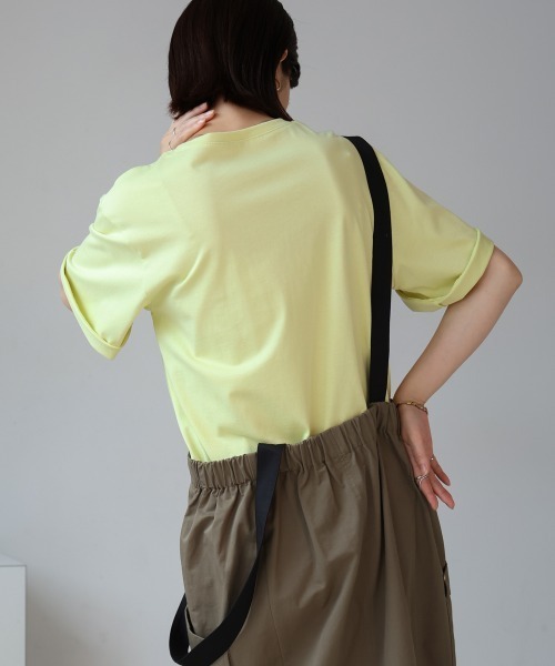 Bou Jeloud(ブージュルード)の「フロッキーロゴTシャツ(Tシャツ/カットソー・レディース・オフホワイト/ブラック/イエロー/オレンジ・FREE)」の7枚目の写真