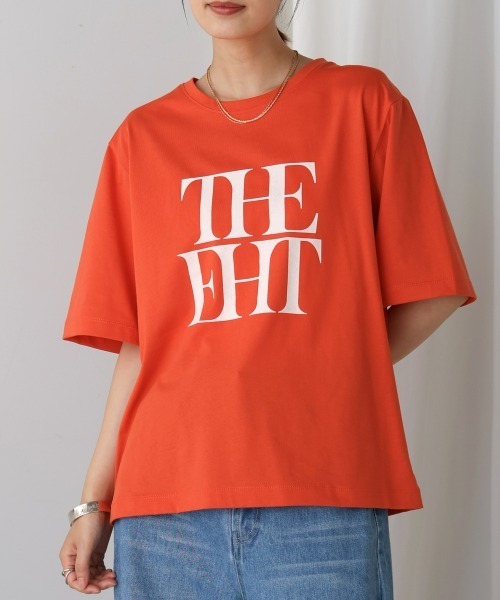 Bou Jeloud(ブージュルード)の「フロッキーロゴTシャツ(Tシャツ/カットソー・レディース・オフホワイト/ブラック/イエロー/オレンジ・FREE)」の5枚目の写真