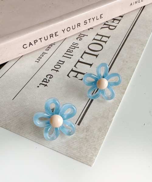 セール】バイカラーフラワーピアス（ピアス（両耳用））｜iso