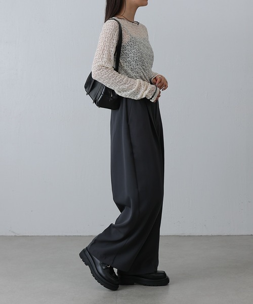 COLONY 2139(コロニートゥーワンスリーナイン)の「レースシアープルオーバー(その他トップス・レディース・オフホワイト/ブラック・FREE)」の13枚目の写真