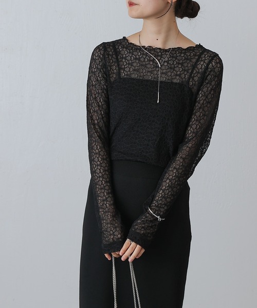 COLONY 2139(コロニートゥーワンスリーナイン)の「レースシアープルオーバー(その他トップス・レディース・オフホワイト/ブラック・FREE)」の19枚目の写真