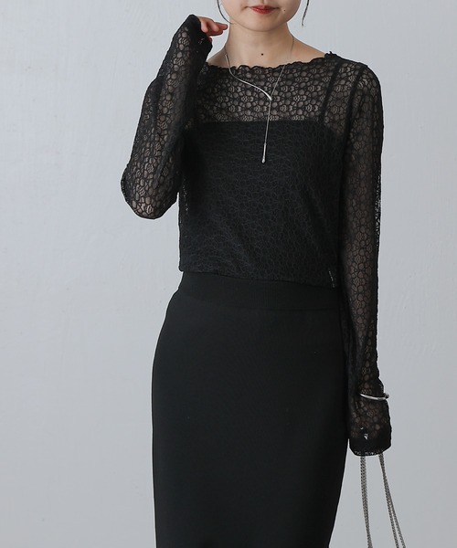COLONY 2139(コロニートゥーワンスリーナイン)の「レースシアープルオーバー(その他トップス・レディース・オフホワイト/ブラック・FREE)」の16枚目の写真
