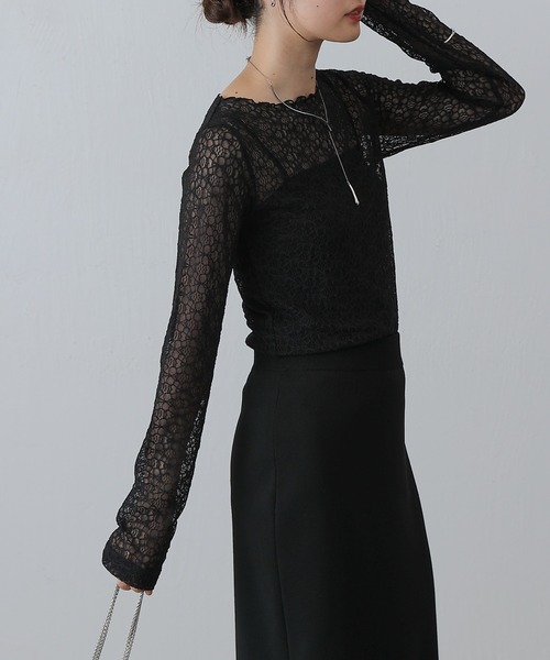 COLONY 2139(コロニートゥーワンスリーナイン)の「レースシアープルオーバー(その他トップス・レディース・オフホワイト/ブラック・FREE)」の17枚目の写真