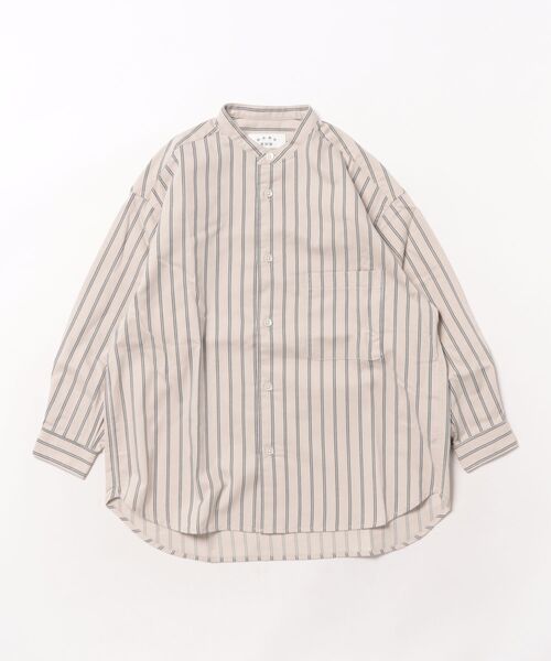 EAST END HIGHLANDERS(イーストエンドハイランダーズ)の「East End Highlanders / バンドカラーシャツ<100-120cm>(シャツ/ブラウス・キッズ・ブラウン/ベージュ・110/120/130)」の1枚目の写真