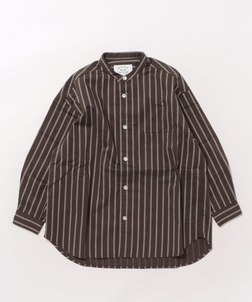 EAST END HIGHLANDERS(イーストエンドハイランダーズ)の「East End Highlanders / バンドカラーシャツ<100-120cm>(シャツ/ブラウス・キッズ・ブラウン/ベージュ・110/120/130)」の2枚目の写真