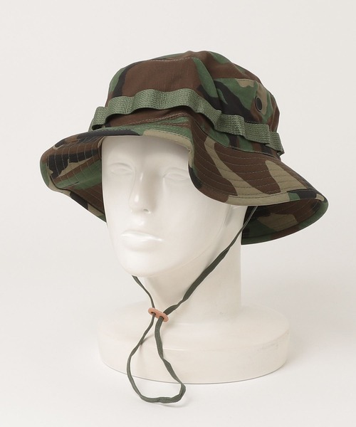 MILITARY（ミリタリー）の「U.S. MADE BOONIE HAT / ユーエス メイド ブーニ― ハット（ハット・メンズ・Beige/グリーン系カモフラージュ/ブラック/オリーブ・ONE SIZE）」の7枚目の写真