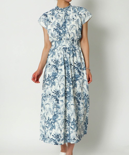 GORGE（ゴージ）の「《シャーリングウエスト×フレア》レディース マキシワンピース 半袖 春夏秋（ワンピース・レディース・ベージュ/ブラック/ブルー・F）」の3枚目の写真