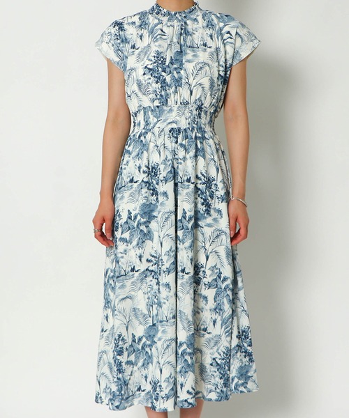 GORGE（ゴージ）の「《シャーリングウエスト×フレア》レディース マキシワンピース 半袖 春夏秋（ワンピース・レディース・ベージュ/ブラック/ブルー・F）」の7枚目の写真