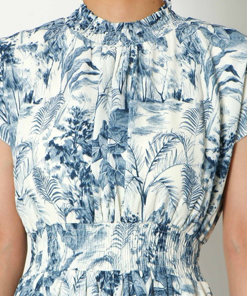 GORGE（ゴージ）の「《シャーリングウエスト×フレア》レディース マキシワンピース 半袖 春夏秋（ワンピース・レディース・ベージュ/ブラック/ブルー・F）」の10枚目の写真