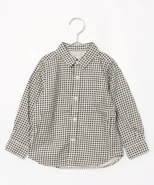 URBAN RESEARCH DOORS KIDS(アーバン リサーチ ドアーズ キッズ )の「FORK&SPOON ツイルプリントギンガムレギュラーシャツ(シャツ/ブラウス・キッズ・ブラック・135/105/120/90)」の4枚目の写真