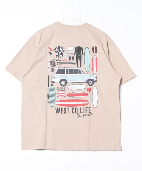 ムラサキスポーツ(ムラサキスポーツ)の「WEST CO LIFE/ウエストコライフ WCTシャツ【サーフギア】 MOWC24SM006(Tシャツ/カットソー・メンズ・ベージュ/ホワイト/ブラック・M/L)」の4枚目の写真