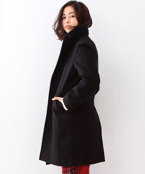 BEAMS BOY（ビームスボーイ）の「BEAMS BOY / モッサー チェスター COAT（チェスターコート・レディース・オリーブ/ネイビー・ONE SIZE）」の18枚目の写真
