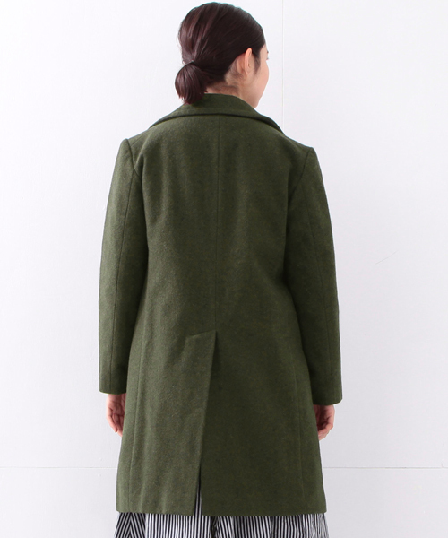 BEAMS BOY（ビームスボーイ）の「BEAMS BOY / モッサー チェスター COAT（チェスターコート・レディース・オリーブ/ネイビー・ONE SIZE）」の16枚目の写真