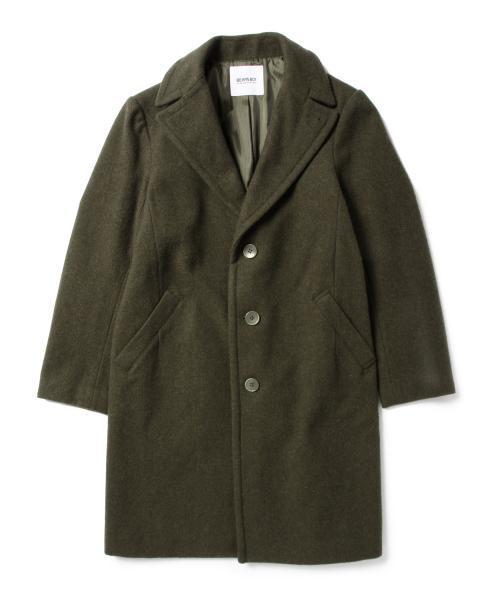 BEAMS BOY（ビームスボーイ）の「BEAMS BOY / モッサー チェスター COAT（チェスターコート・レディース・オリーブ/ネイビー・ONE SIZE）」の3枚目の写真