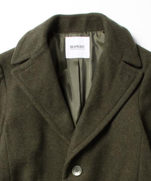 BEAMS BOY（ビームスボーイ）の「BEAMS BOY / モッサー チェスター COAT（チェスターコート・レディース・オリーブ/ネイビー・ONE SIZE）」の5枚目の写真
