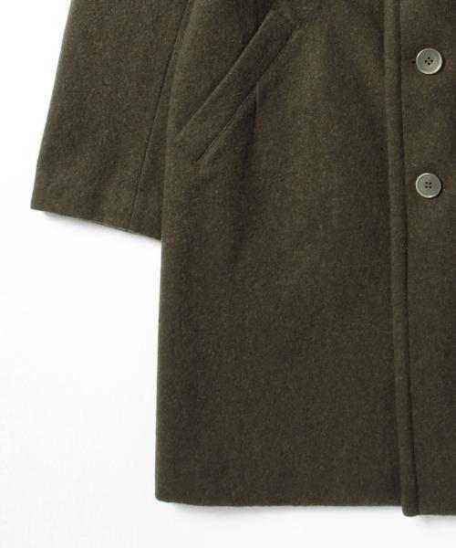 BEAMS BOY（ビームスボーイ）の「BEAMS BOY / モッサー チェスター COAT（チェスターコート・レディース・オリーブ/ネイビー・ONE SIZE）」の6枚目の写真