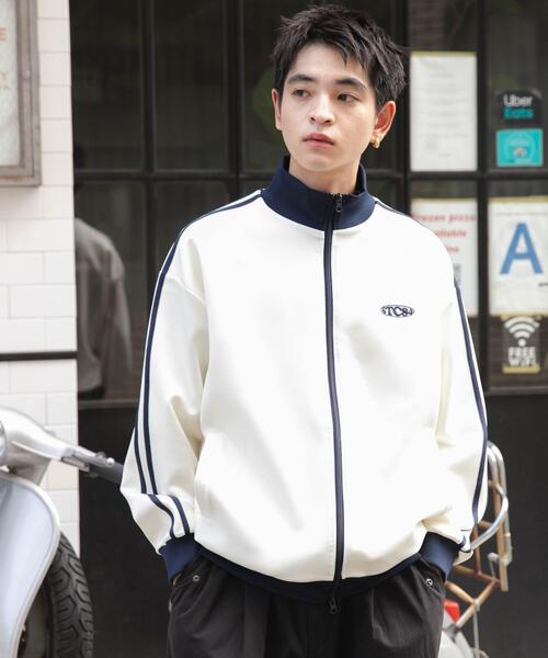 WEGO（ウィゴー）の「WEGO/ライントラックジャケット（ジャージ・メンズ・オフホワイト/ネイビー/ブラック/ベージュ・LARGE/MEDIUM/SMALL）」の19枚目の写真