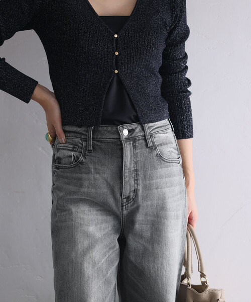 La TOTALITE(ラトータリテ)の「【Healthy denim/ヘルシーデニム】Pink Pepper(デニムパンツ・レディース・グレー/ブルー・22/23/24/25)」の6枚目の写真