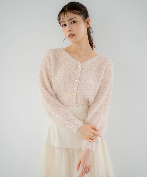 NOELA（ノエラ）の「２ＷＡＹラメニットカーデ（カーディガン/ボレロ・レディース・グレー/ピンク/ベージュ・フリー）」の15枚目の写真