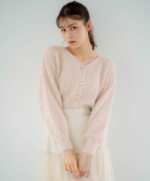 NOELA（ノエラ）の「２ＷＡＹラメニットカーデ（カーディガン/ボレロ・レディース・グレー/ピンク/ベージュ・フリー）」の17枚目の写真