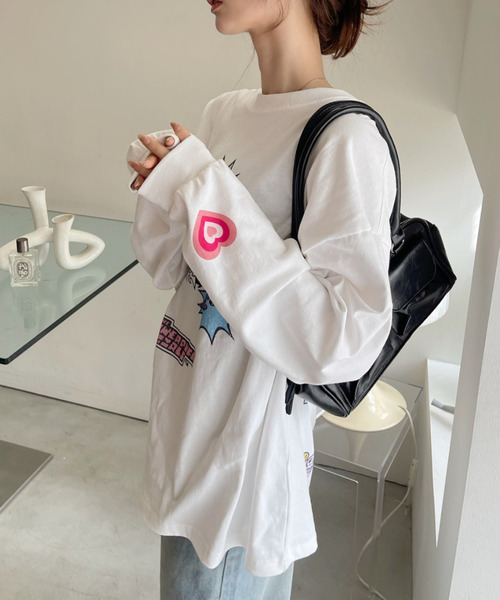Ada.(エイダ)の「【パワーパフガールズ / POWERPUFF GIRLS】グラフィックデザイン ロンT(Tシャツ/カットソー・レディース・ブラック/ホワイト・FREE)」の11枚目の写真