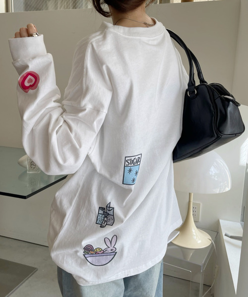 Ada.(エイダ)の「【パワーパフガールズ / POWERPUFF GIRLS】グラフィックデザイン ロンT(Tシャツ/カットソー・レディース・ブラック/ホワイト・FREE)」の12枚目の写真