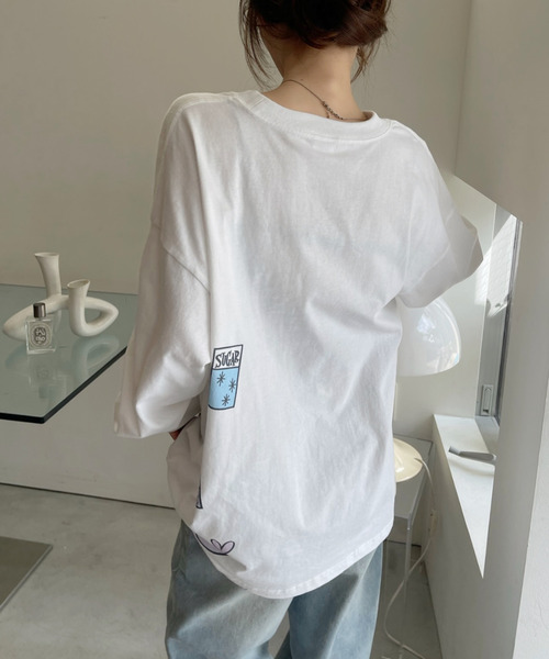 Ada.(エイダ)の「【パワーパフガールズ / POWERPUFF GIRLS】グラフィックデザイン ロンT(Tシャツ/カットソー・レディース・ブラック/ホワイト・FREE)」の13枚目の写真