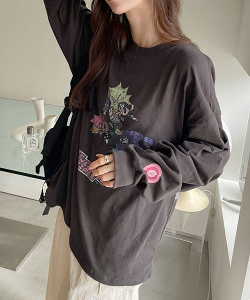 Ada.(エイダ)の「【パワーパフガールズ / POWERPUFF GIRLS】グラフィックデザイン ロンT(Tシャツ/カットソー・レディース・ブラック/ホワイト・FREE)」の14枚目の写真