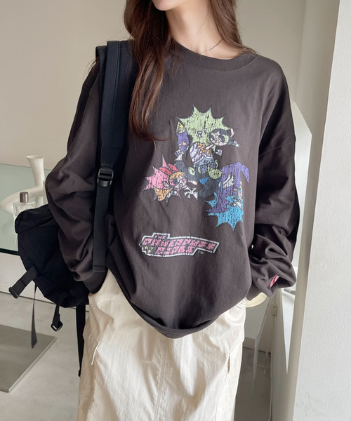 Ada.(エイダ)の「【パワーパフガールズ / POWERPUFF GIRLS】グラフィックデザイン ロンT(Tシャツ/カットソー・レディース・ブラック/ホワイト・FREE)」の7枚目の写真