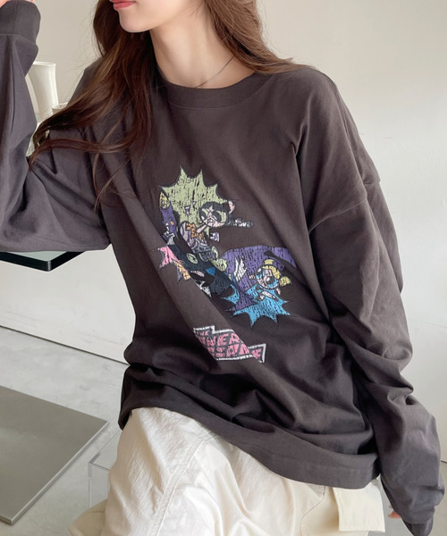 Ada.(エイダ)の「【パワーパフガールズ / POWERPUFF GIRLS】グラフィックデザイン ロンT(Tシャツ/カットソー・レディース・ブラック/ホワイト・FREE)」の8枚目の写真