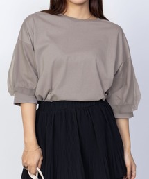 Howdy Marie | Howdy Marie 袖チュール 5分袖Ｔシャツ(Tシャツ/カットソー)