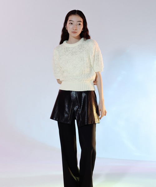 限定値下▶projectr ランペ　ニット パンツ　M ADAM ET ROPE'（アダムエロペ）の「【WEB限定】パールドット