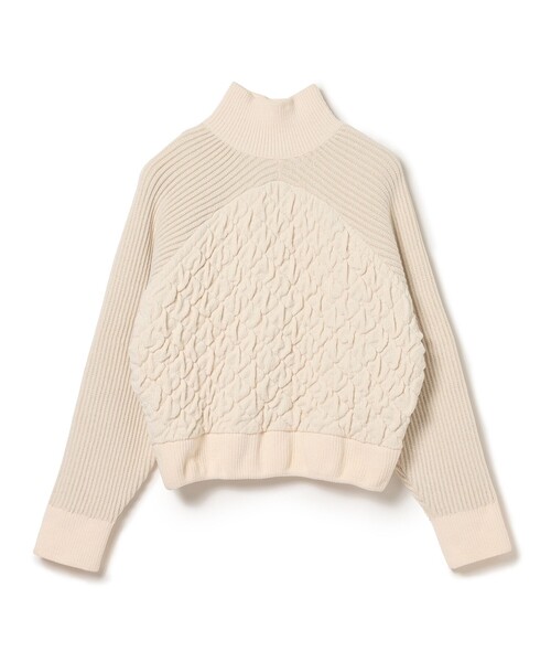 Ray BEAMS（レイビームス）の「RBS / モール キリカエ ハイネック ニット（ニット/セーター・レディース・オフホワイト/グリーン系その他2・ONE SIZE）」の10枚目の写真