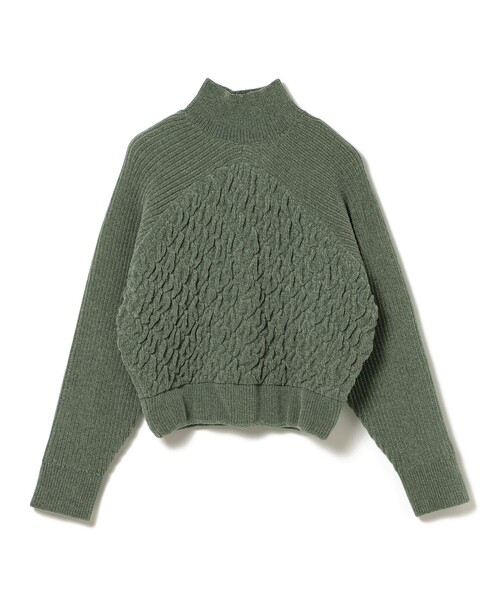 Ray BEAMS（レイビームス）の「RBS / モール キリカエ ハイネック ニット（ニット/セーター・レディース・オフホワイト/グリーン系その他2・ONE SIZE）」の11枚目の写真