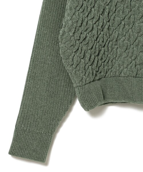 Ray BEAMS（レイビームス）の「RBS / モール キリカエ ハイネック ニット（ニット/セーター・レディース・オフホワイト/グリーン系その他2・ONE SIZE）」の13枚目の写真