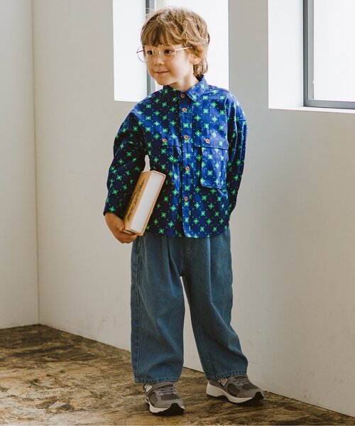 p.premier（ピードットプルミエ）の「【リンク】いいことありそうなクローバー総柄シャツジャケット（シャツ/ブラウス・キッズ・イエロー/ネイビー/アイボリー・140/90/100/110/120/80/130）」の20枚目の写真