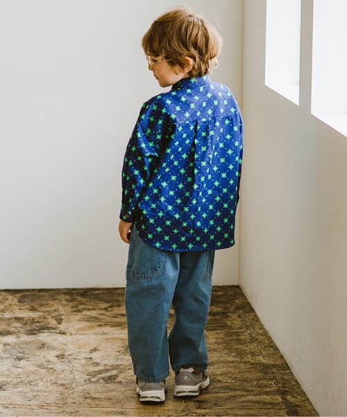 p.premier（ピードットプルミエ）の「【リンク】いいことありそうなクローバー総柄シャツジャケット（シャツ/ブラウス・キッズ・イエロー/ネイビー/アイボリー・140/90/100/110/120/80/130）」の21枚目の写真