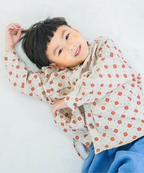 p.premier（ピードットプルミエ）の「【リンク】いいことありそうなクローバー総柄シャツジャケット（シャツ/ブラウス・キッズ・イエロー/ネイビー/アイボリー・140/90/100/110/120/80/130）」の22枚目の写真